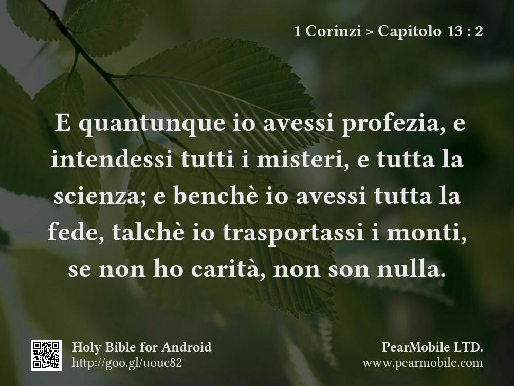 1 Corinzi, Capitolo 13:2